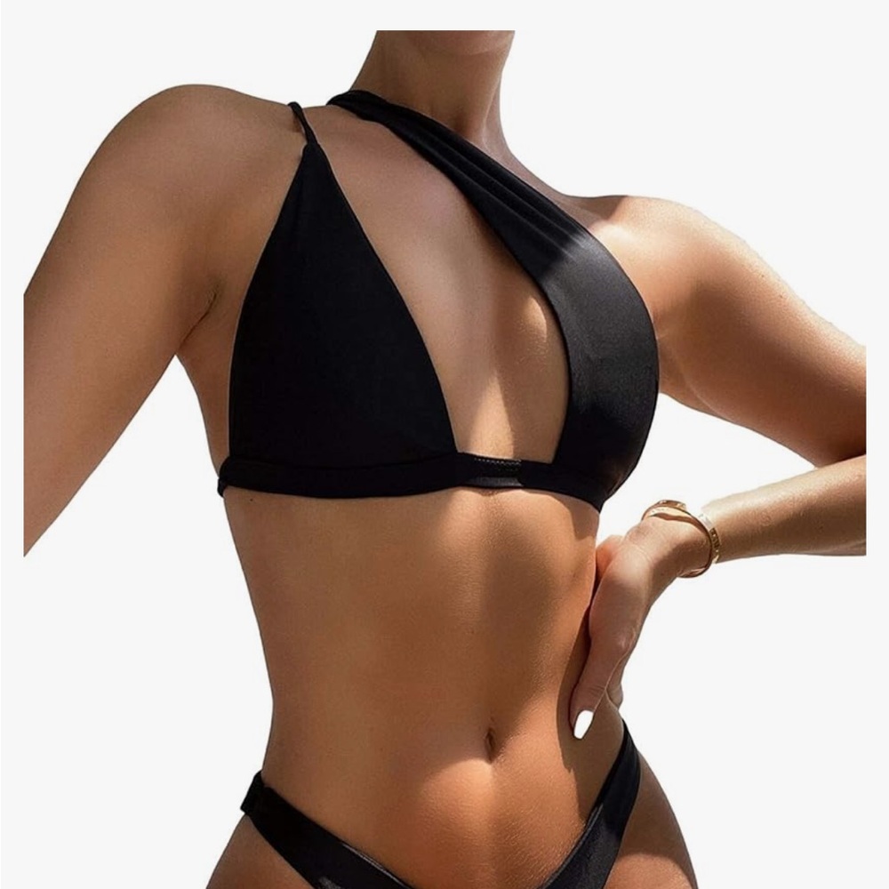 Black Halter Bikini Top